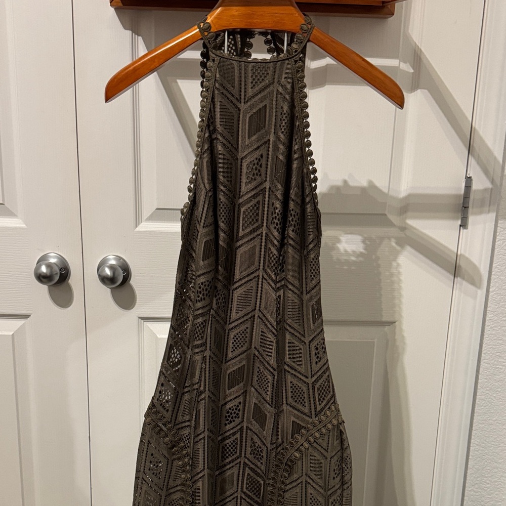 Guess Olive Green Halter Dress